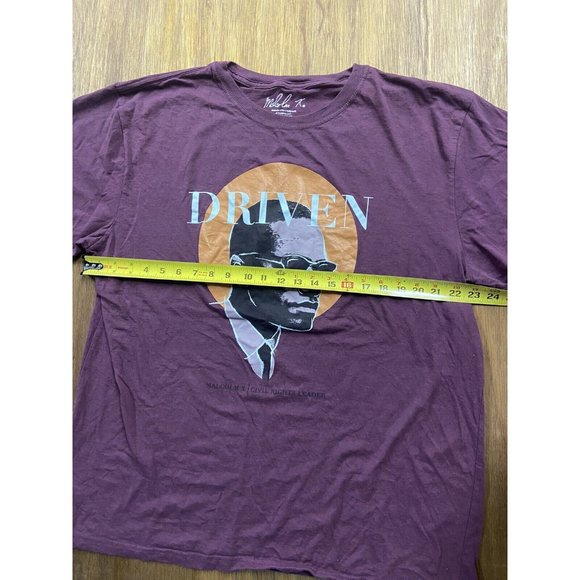 Malcom X Driven Purple Graphic Crew Neck Tee XXL - Picture 5 of 6